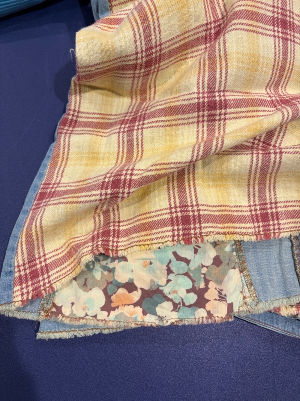 Anthropologie Pilcro The Adi Mid Rise Relaxed Flare Jeans Patchwork Sz 30 NEW - Picture 14 of 14